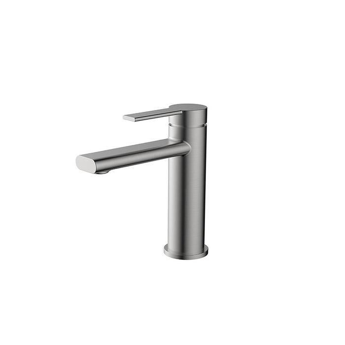 BK Iris Chrome/Matt Black/Brushed Nickel Brass Round Short Basin Mixer