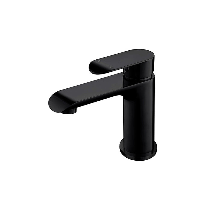 BK Chrome/Matt Black/Brushed Nickel Brass Oval Curve Handle Short Basin Mixer