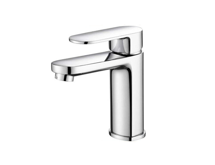 BK Chrome/Matt Black/Brushed Nickel Brass Oval Handle Basin Mixer