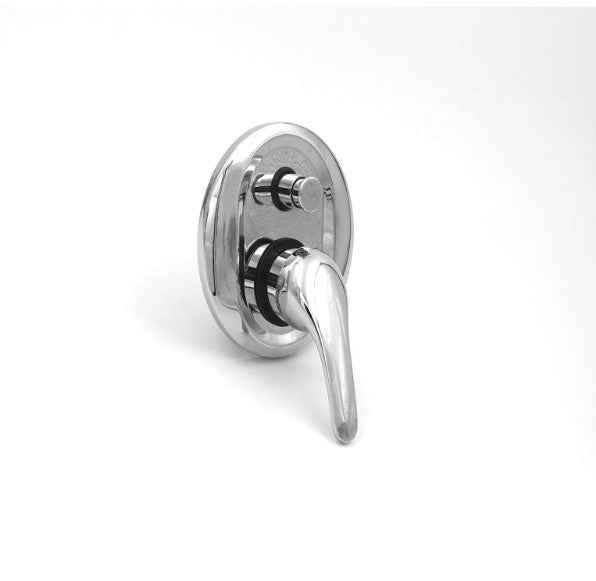 40mm BK Wahlen 10 Chrome Brass Shower Wall Mixer With Diverter