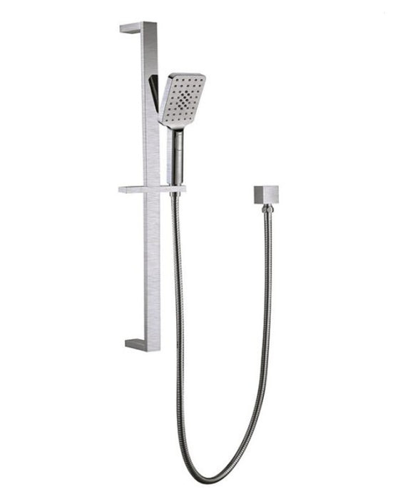 BK Eckig Square Sliding Chrome/Matt Black/Gunmetal Grey/Brushed Nickel Rail Showers