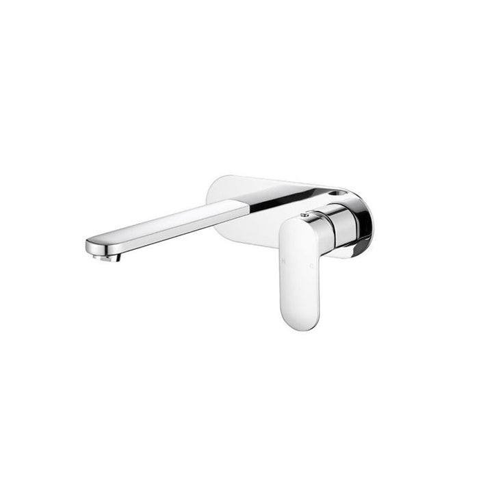 BK Chrome/Matt Black/Brushed Nickel Brass Oval Curve Handle Wall Basin/Bath Mixer With Spout