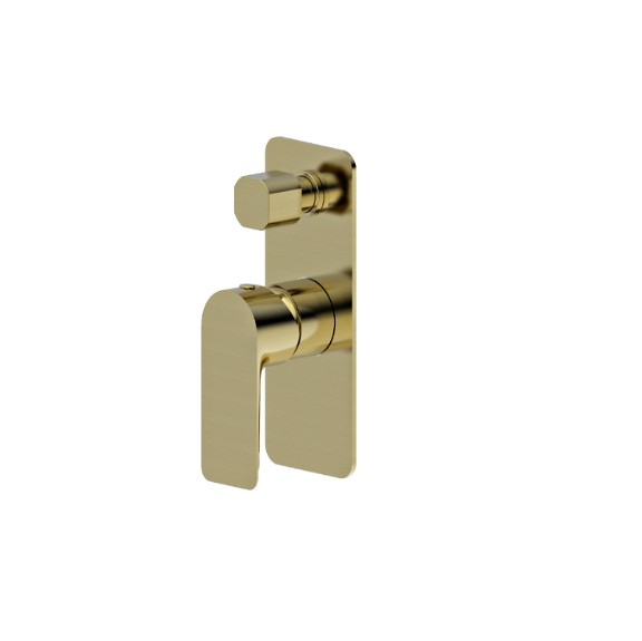 BK Luxus Chrome/Matt Black/Brushed Nickel/Brushed Gold Brass Square Shower Wall Mixer With Diverter