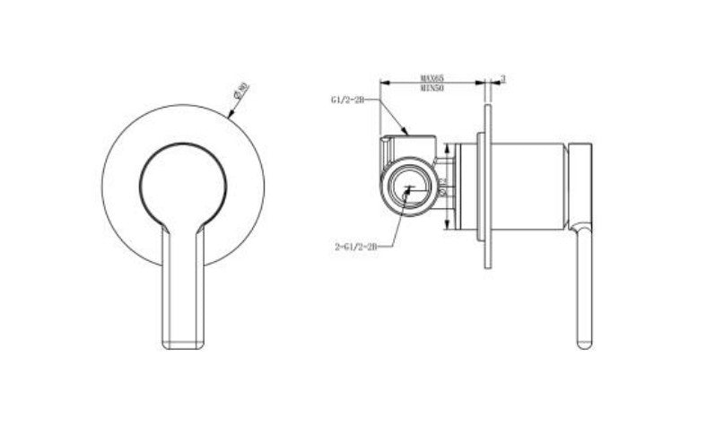 BK Iris Chrome/Matt Black/Brushed Nickel Brass Shower Mixer