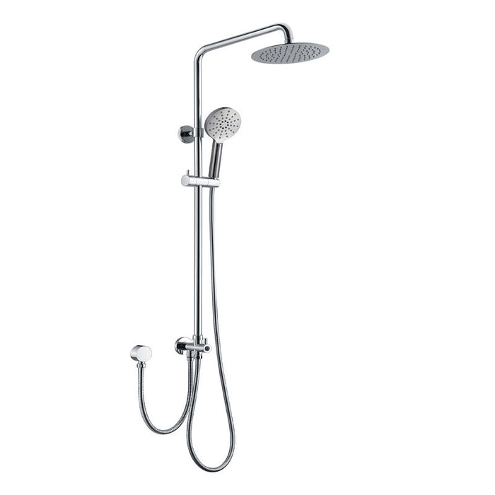 BK Rund Multifunction Hand Shower With Overhead Rain Shower Chrome/Matt Black Twin Showers