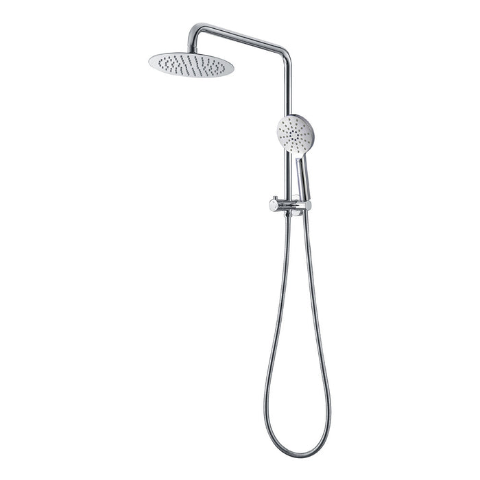 BK Rund Multifunction Shower With Overhead Rain Shower Chrome/Matt Black Twin Showers