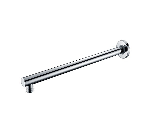 BK 400mm Rund Round Wall Shower Chrome/Matt Black Droppers & Arms