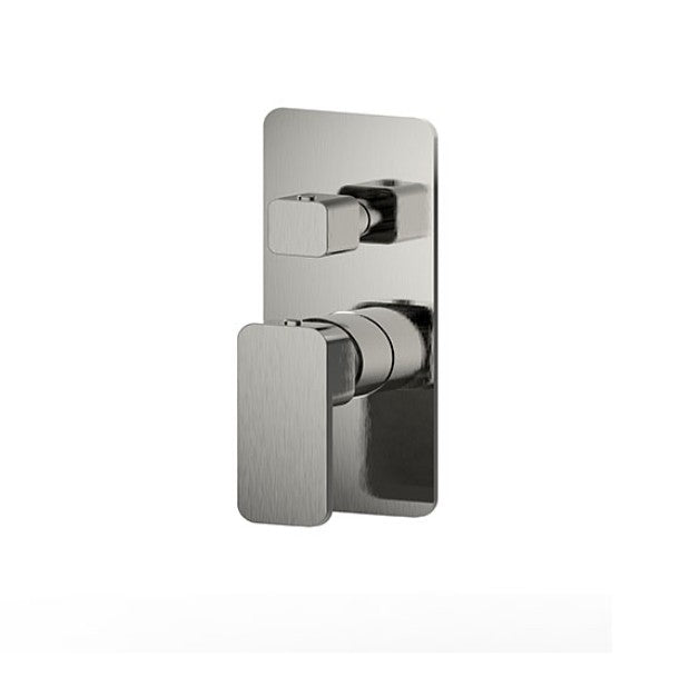 BK Kasten Chrome/Matt Black/Brushed Nickel/Gunmetal Grey Brass Square Shower/Wall Mixer With Diverter