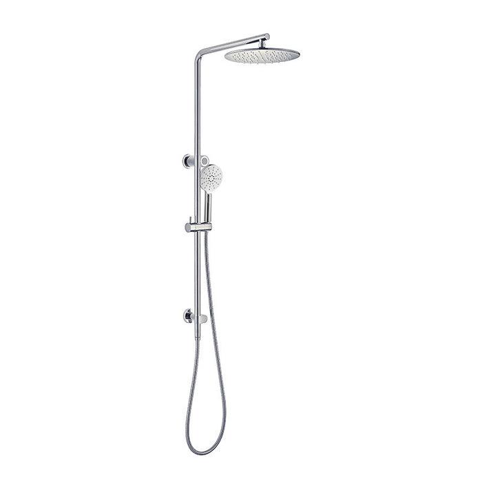 BK Rund Multifunction Shower With 250mm Overhead Chrome/Matt Black Twin Showers