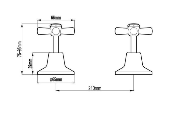 BK Wahlen 10 Chrome Brass Easy Clean Wall Top Assembly