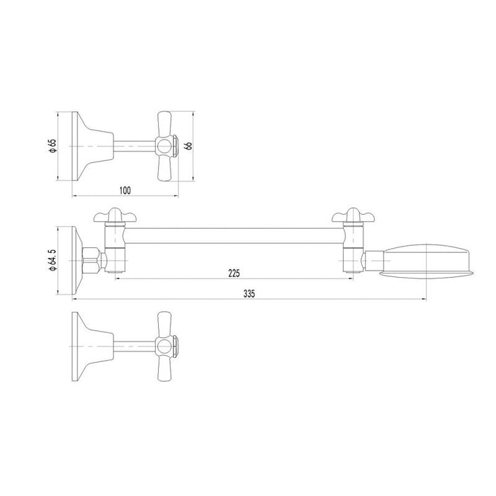 BK Wahlen 10 Chrome Brass Easy Clean Shower Set