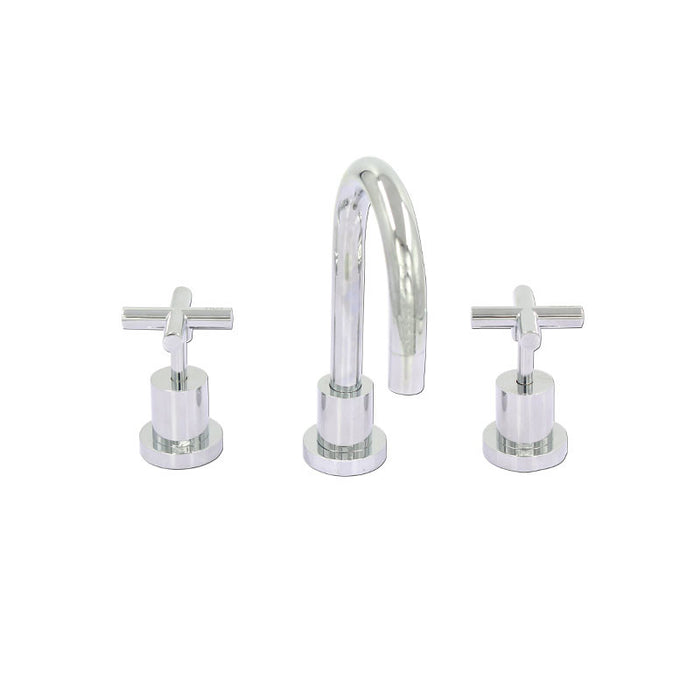 BK Wahlen 10 Chrome Brass Cross Handle Basin Tap Set