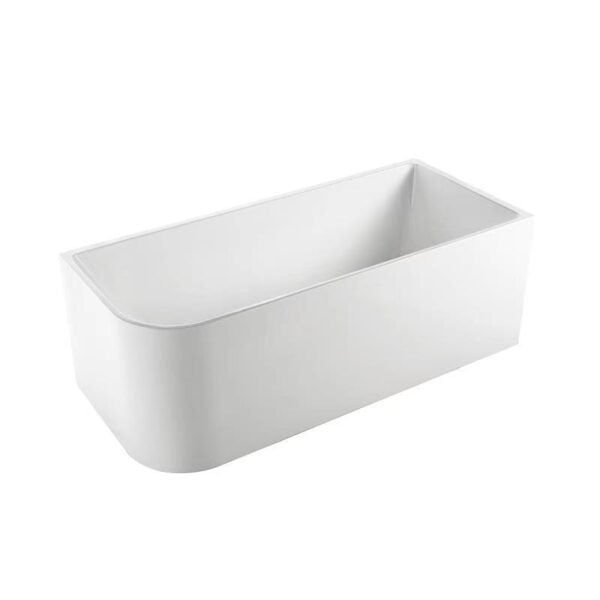 1500/1700*750*610mm ABS Ellie Gloss White Oval Acrylic Back to Wall Bathtub