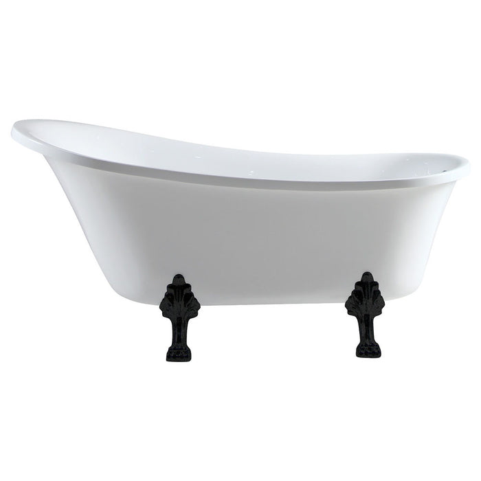 1500/1700mm FIE Lion Clawfoot Gloss White/Matt Black/Chrome Special Shape Acrylic Freestanding And Adjustable Steel Legs Bathtub With Overflow