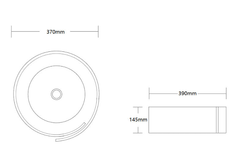 370-440*460*150mm Infinity Gloss White Ceramic Special Shape Above Counter Basins