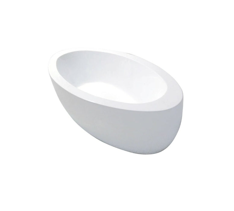 1840*905*590mm Broadway Aplauso White/Black Acrylic Oval Freestanding Bathtub