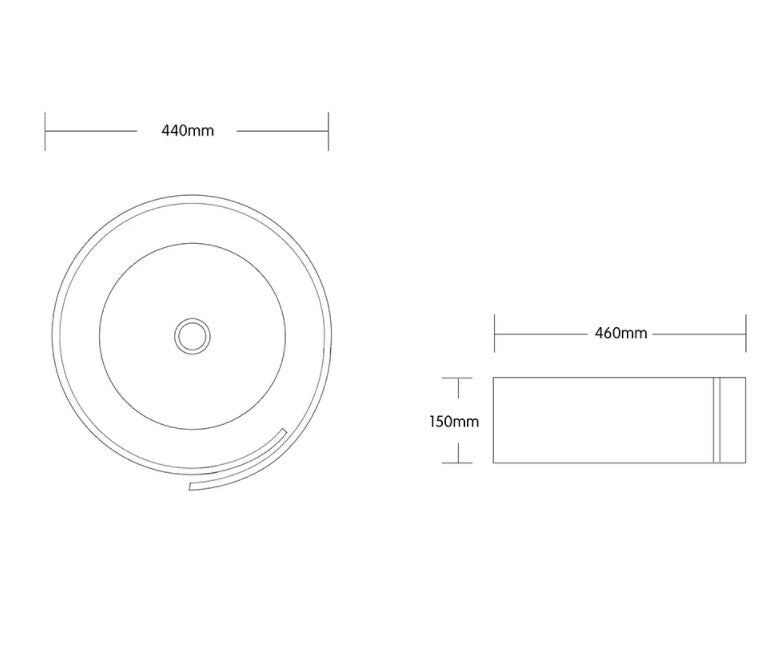 370-440*460*150mm Infinity Gloss White Ceramic Special Shape Above Counter Basins