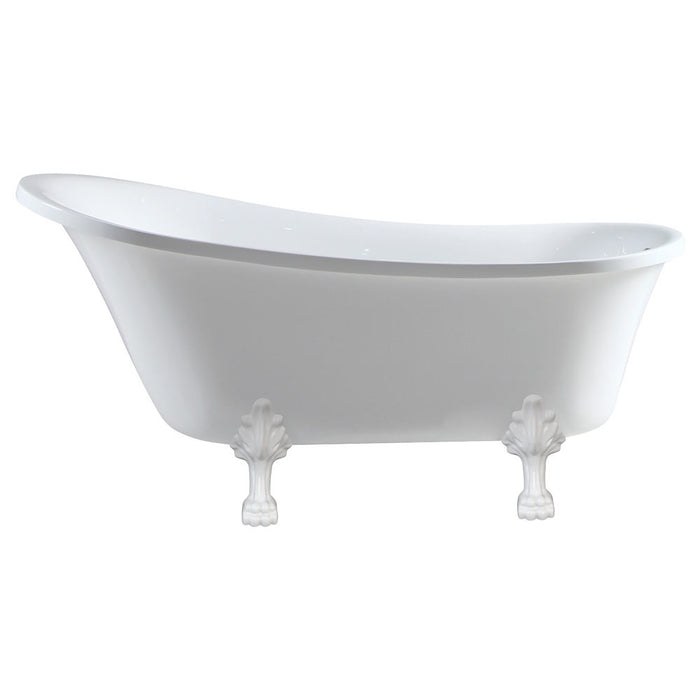 1500/1700mm FIE Lion Clawfoot Gloss White/Matt Black/Chrome Special Shape Acrylic Freestanding And Adjustable Steel Legs Bathtub With Overflow