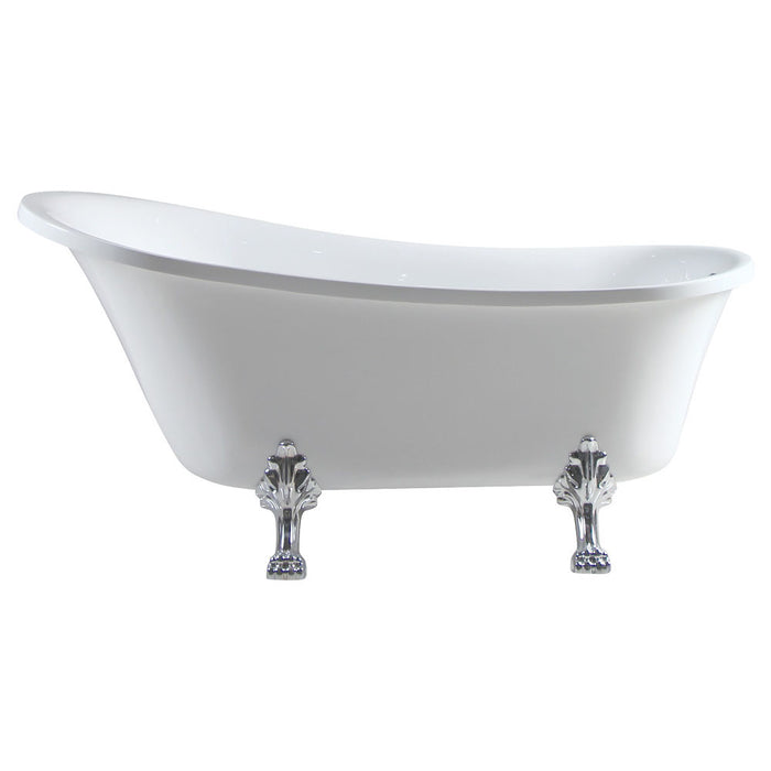 1500/1700mm FIE Lion Clawfoot Gloss White/Matt Black/Chrome Special Shape Acrylic Freestanding And Adjustable Steel Legs Bathtub With Overflow