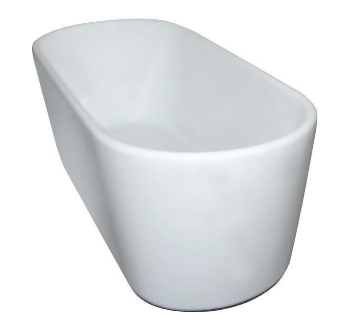 1200-1800mm Broadway Ovalo White/Black Acrylic Oval Freestanding Bathtub