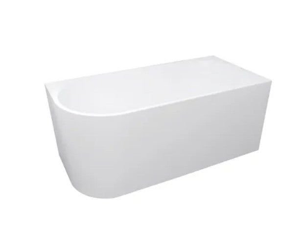 1500/1700*750/800*595mm INS ICBT Gloss White Oval Acrylic Freestanding Corner Back to Wall Bathtub