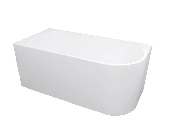 1500/1700*750/800*595mm INS ICBT Gloss White Oval Acrylic Freestanding Corner Back to Wall Bathtub