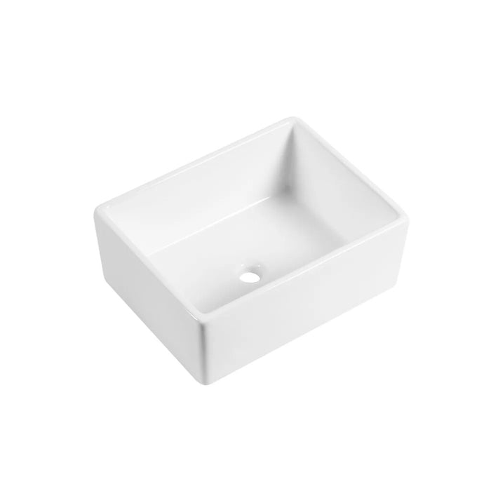 530*400*200mm OTT Ceramic White Square Single Bowl Undermount Laundry Kitchen Sink