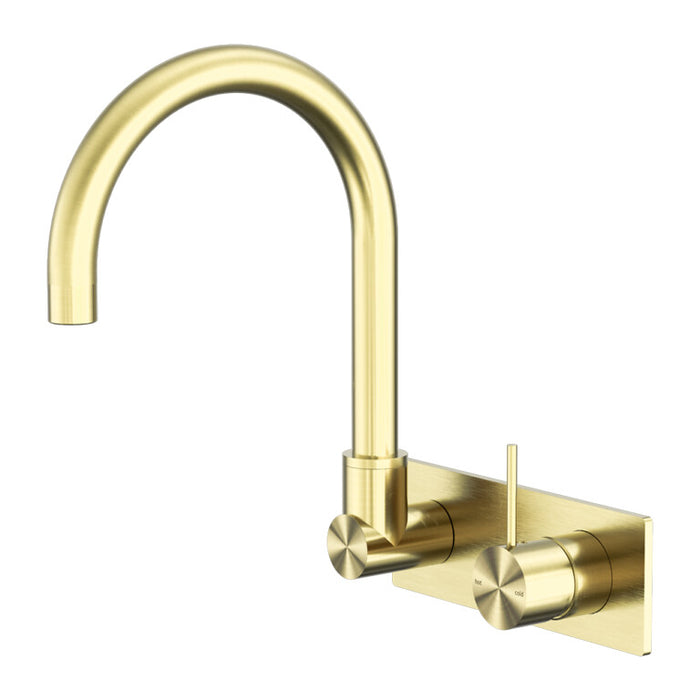 Nero Mecca Wall Basin/Bath Mixer Swivel Spout Handle Up Chrome/Matte Black/Brushed Nickel/Brushed Gold/Gun Metal/Brushed Bronze/Matte White