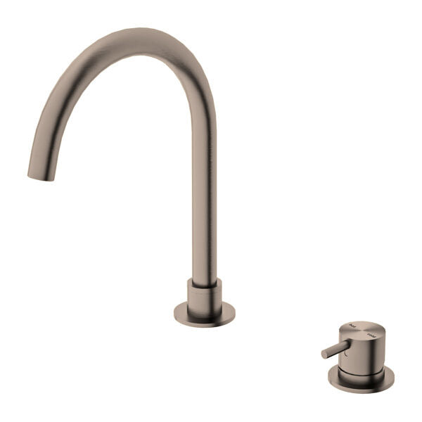 Nero Mecca Hob Basin Mixer Round Swivel Spout Chrome/Matte Black/Brushed Nickel/Brushed Gold/Gun Metal/Brushed Bronze/Matte White