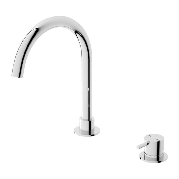 Nero Mecca Hob Basin Mixer Round Swivel Spout Chrome/Matte Black/Brushed Nickel/Brushed Gold/Gun Metal/Brushed Bronze/Matte White