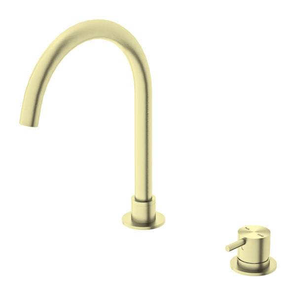 Nero Mecca Hob Basin Mixer Round Swivel Spout Chrome/Matte Black/Brushed Nickel/Brushed Gold/Gun Metal/Brushed Bronze/Matte White