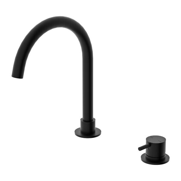 Nero Mecca Hob Basin Mixer Round Swivel Spout Chrome/Matte Black/Brushed Nickel/Brushed Gold/Gun Metal/Brushed Bronze/Matte White