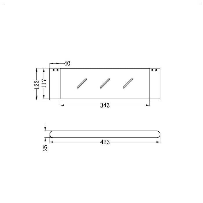 Nero Bianca 304 Stainless Steel Metal Shower Shelf Chrome/Matte Black/Brushed Nickel/Brushed Gold/Gun Metal