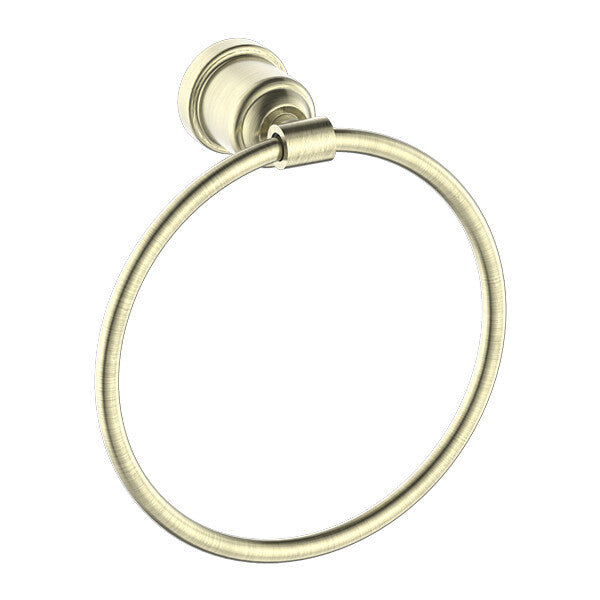 Nero York Towel Ring Chrome/Matte Black/Aged Brass