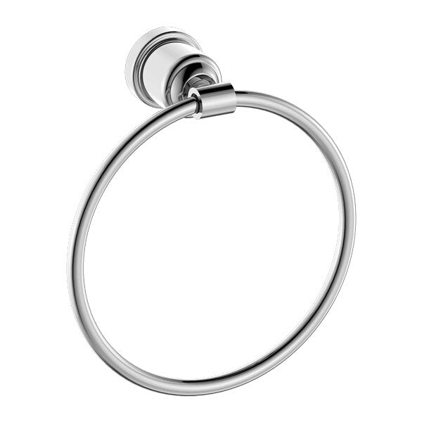 Nero York Towel Ring Chrome/Matte Black/Aged Brass