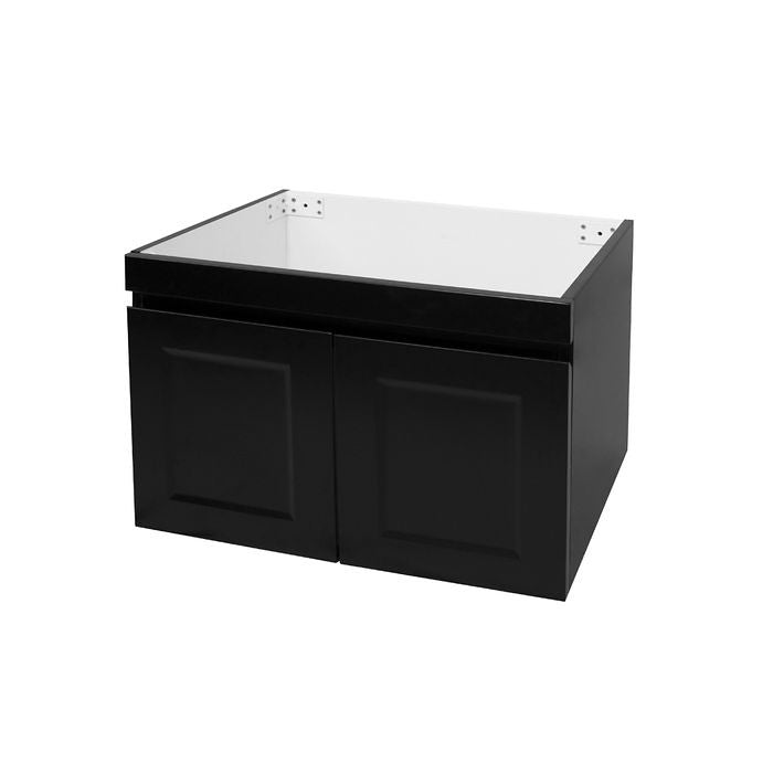 600-1500*460*450mm Hampton Matte Black Bathroom Cabinet Only and Ceramic/Stone Top Wall Hung Vanity