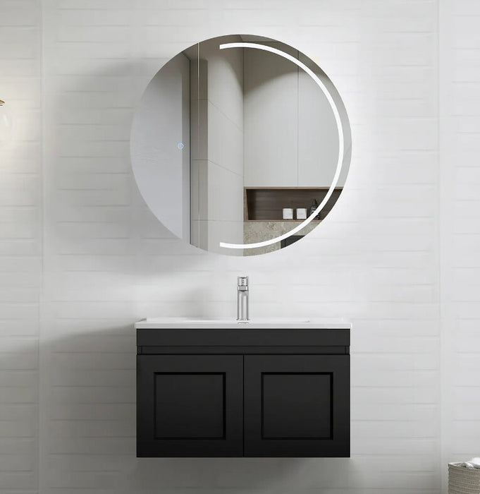 600-1500*460*450mm Hampton Matte Black Bathroom Cabinet Only and Ceramic/Stone Top Wall Hung Vanity