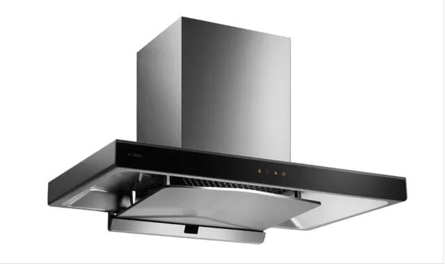 900*515*(520-940)mm Fotile Black Glass Wall Mount Rangehood