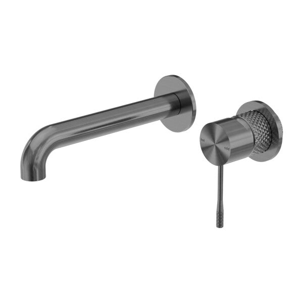 230mm Nero Opal Brushed Nickel Graphite Brushed Gold Brushed Bronze Wall Mixer With Spout Separate Back Plate