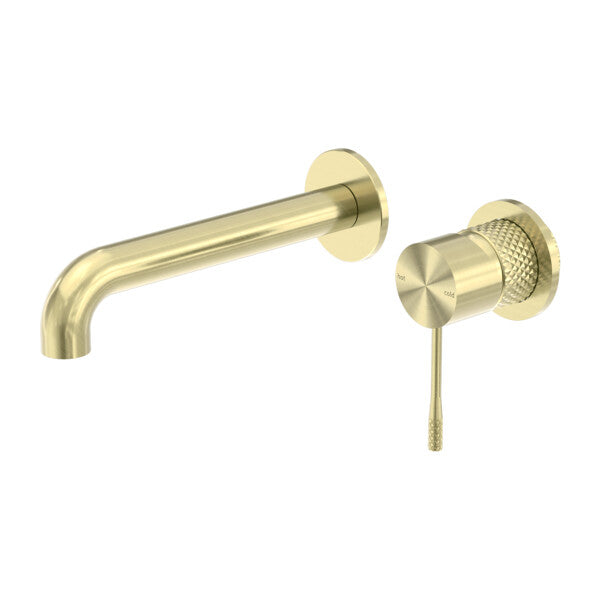 185mm Nero Opal Brushed Nickel Graphite Brushed Gold Brushed Bronze Wall Mixer With Spout Separate Back Plate