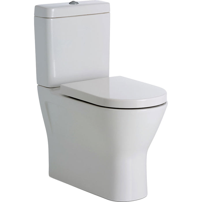 665*370*850mm Fienza RAK Resort Rimless Gloss White Ceramic Top Inlet Back To Wall Toilet