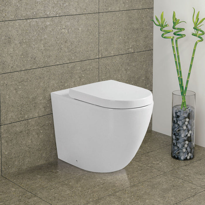 570*360*430mm Fienza KoKo Gloss White Tornado Ceramic Wall-Faced Toilet