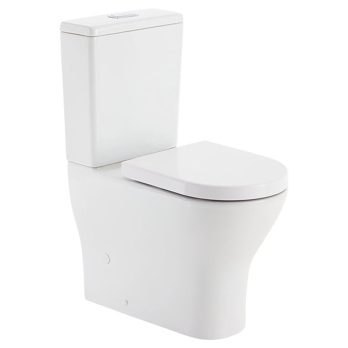 660*390*885mm Fienza Tono Gloss White Ceramic Tornado Back To Wall Toilet