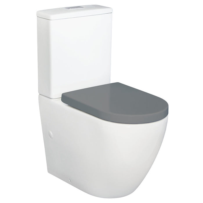 615*385*870mm Fienza Alix Gloss White Ceramic Rimless Back To Wall Toilet