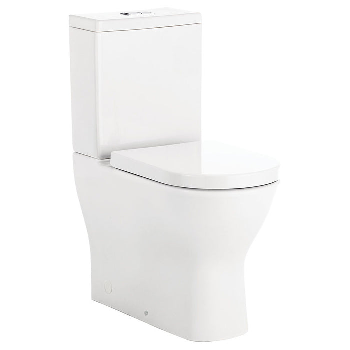 680*370*885mm Fienza Delta Gloss White Rimless Back to Wall Toilet