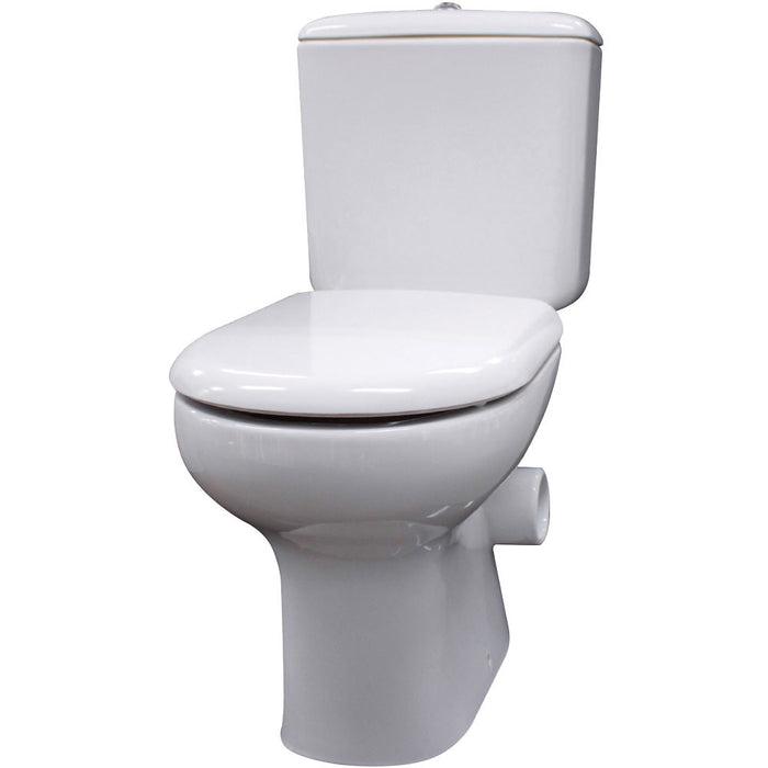 670*390*810mm Fienza RAK Liwa White Right Skew Trap Close-Coupled Toilet