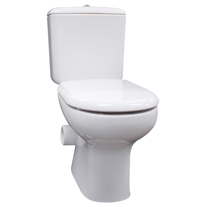 670*390*810mm Fienza RAK Liwa White Left Skew Trap Close-Coupled Toilet