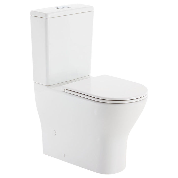 660*390*885mm Fienza Tono Gloss White Ceramic Tornado Back To Wall Toilet