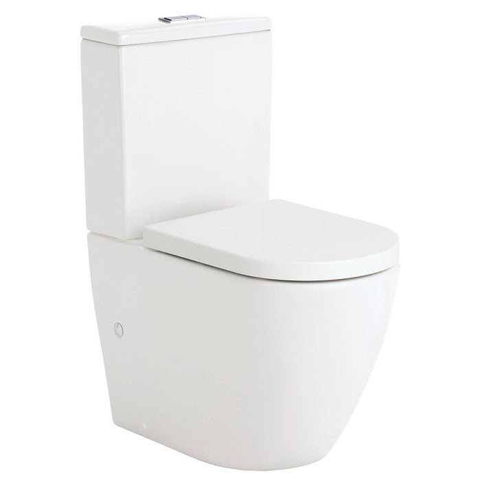 660*385*850mm Fienza Koko Gloss White Ceramic Tornado Back To Wall Toilet