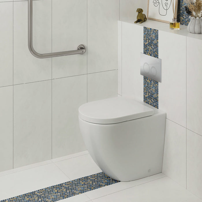 571*368*465mm Fienza Alix Ambulant Gloss White  Rimless Wall-Faced Toilet